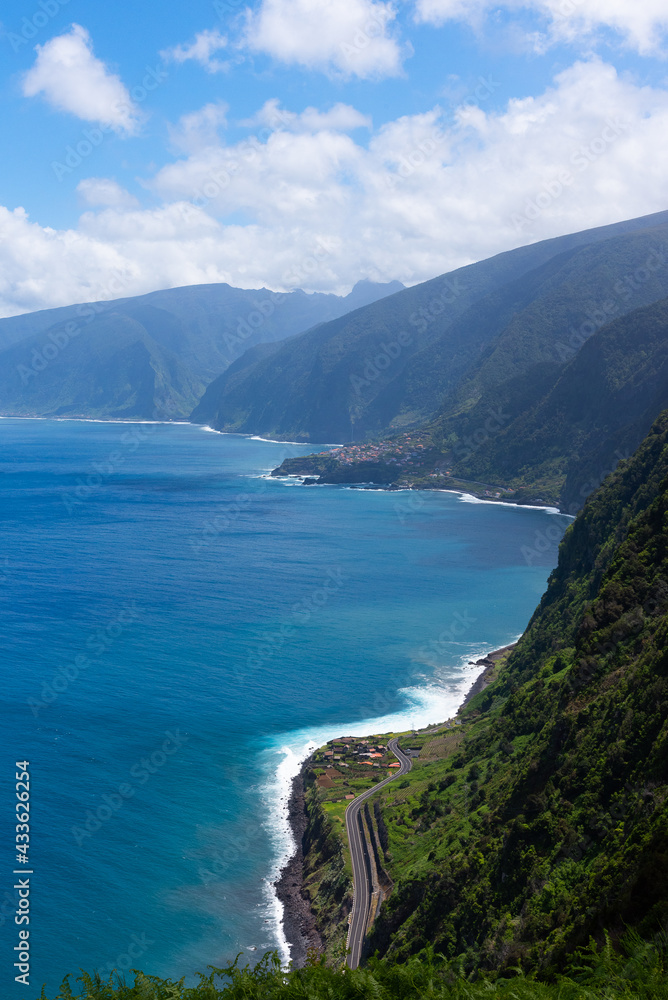 Viewpoint on atlantic ocean from Madeira coastline