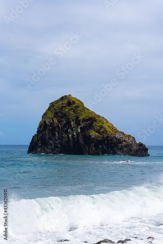 Wonderful rock formation in Madeira island city of Seixal