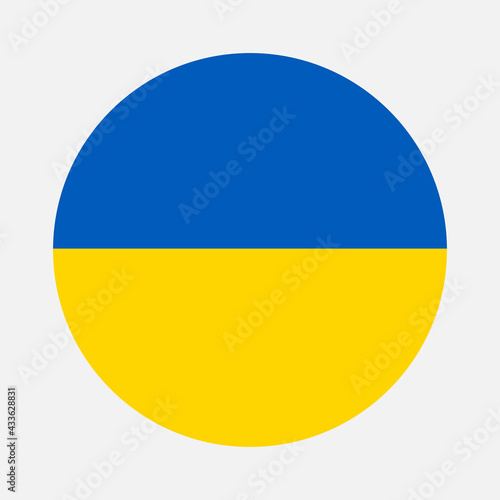 Free Download Round flag of Ukraine country. Ukraine flag with button or badge. - GFXLoad
