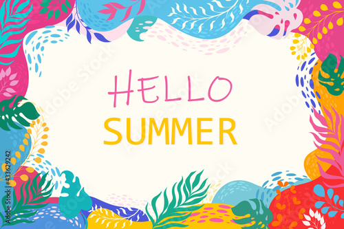 Vector poster on a summer theme with a place for the text.