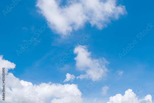 blue sky background with tiny clouds © songpon