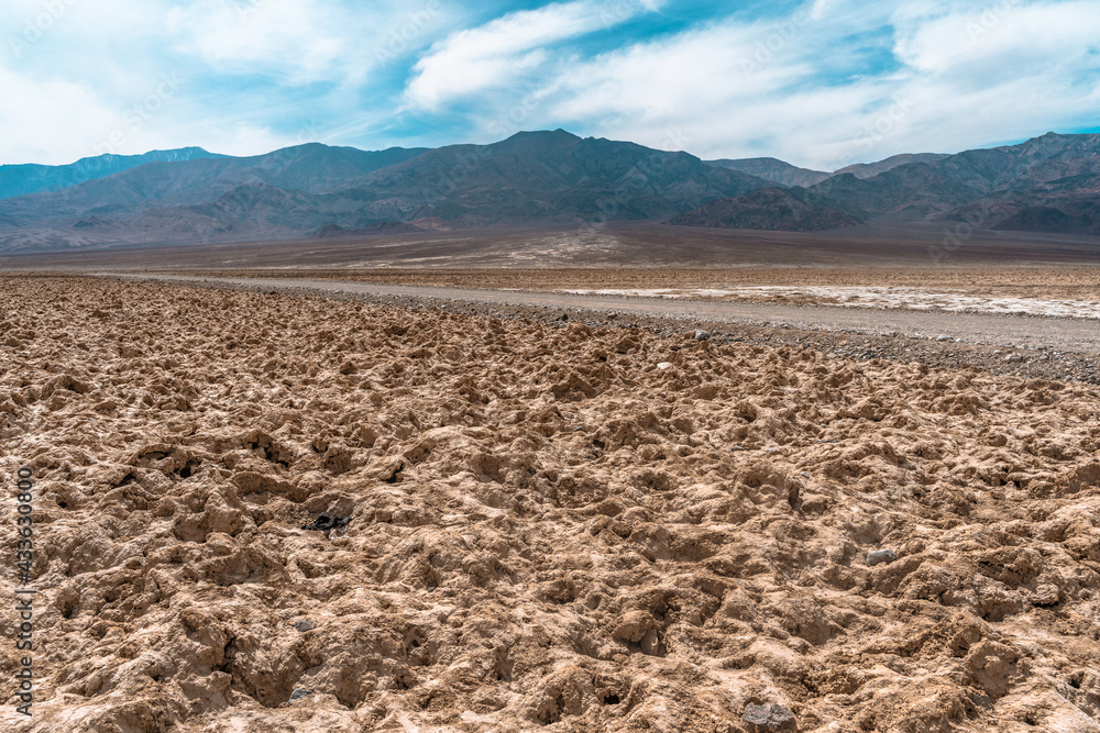 Panoramic view of the Devil's Golf Course in Death Valley Panoramic view of the Devil's Golf Course in Death Valley