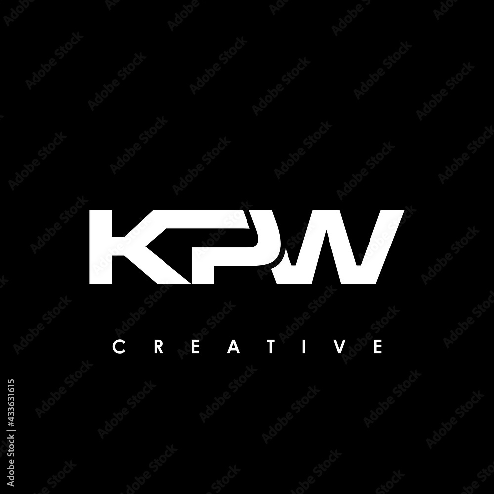 KPW Letter Initial Logo Design Template Vector Illustration