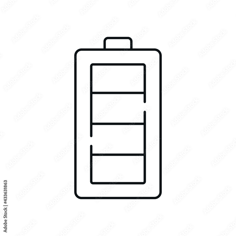 Battery linear icon. Energy. Thin line customizable illustration. Contour symbol. Vector isolated outline drawing. Editable stroke Battery linear icon. Energy. Thin line customizable illustration. Contour symbol. Vector isolated outline drawing. Editable stroke