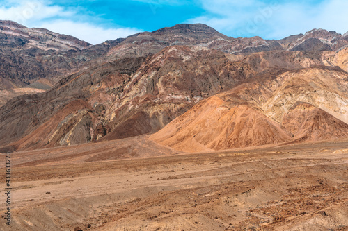 Panoramic view of the hills in Death Valley, USA