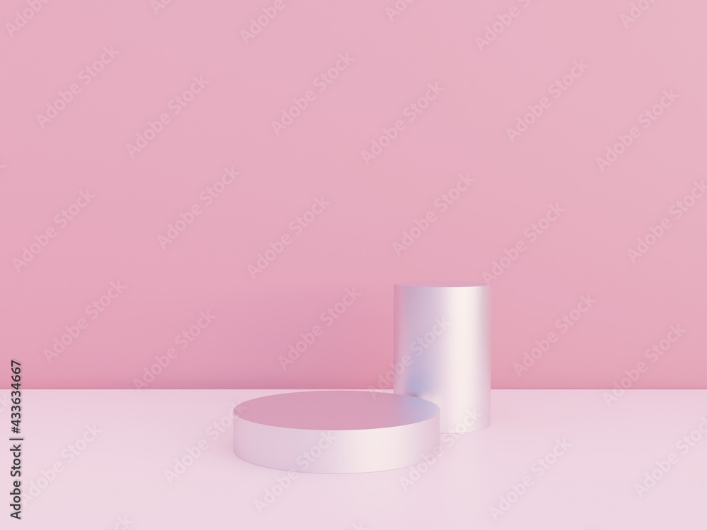 Scene with podium for mock up presentation in minimalism style with copy space, 3d render abstract background Scene with podium for mock up presentation in minimalism style with copy space, 3d render abstract background
