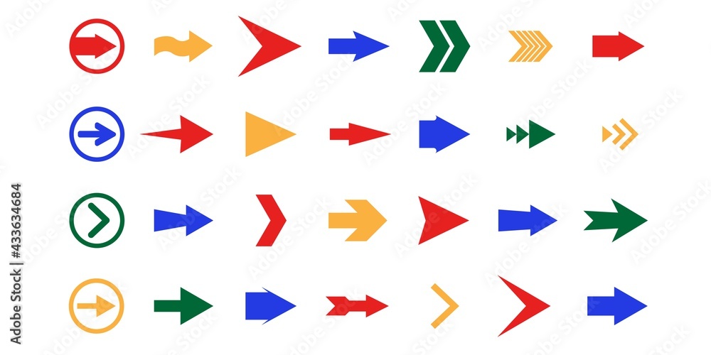 Arrows set icons. Arrow icon. Arrow collection. Cursor. Modern simple arrows. Multicolored arrows Arrows set icons. Arrow icon. Arrow collection. Cursor. Modern simple arrows. Multicolored arrows