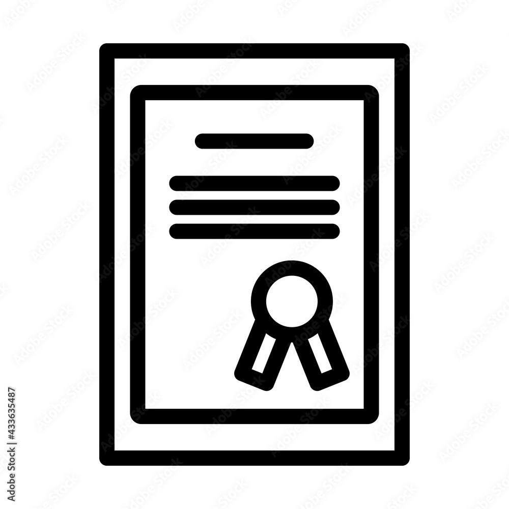 Certificate Under Glass Icon Certificate Under Glass Icon