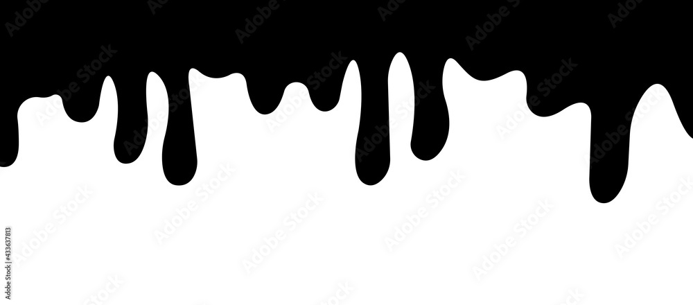 Dripping paint flowing down vector background. Art liquid drips. Vector