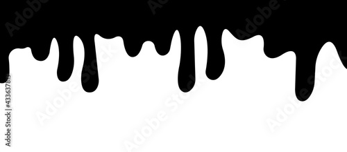 Dripping paint flowing down vector background. Art liquid drips. Vector illustration.