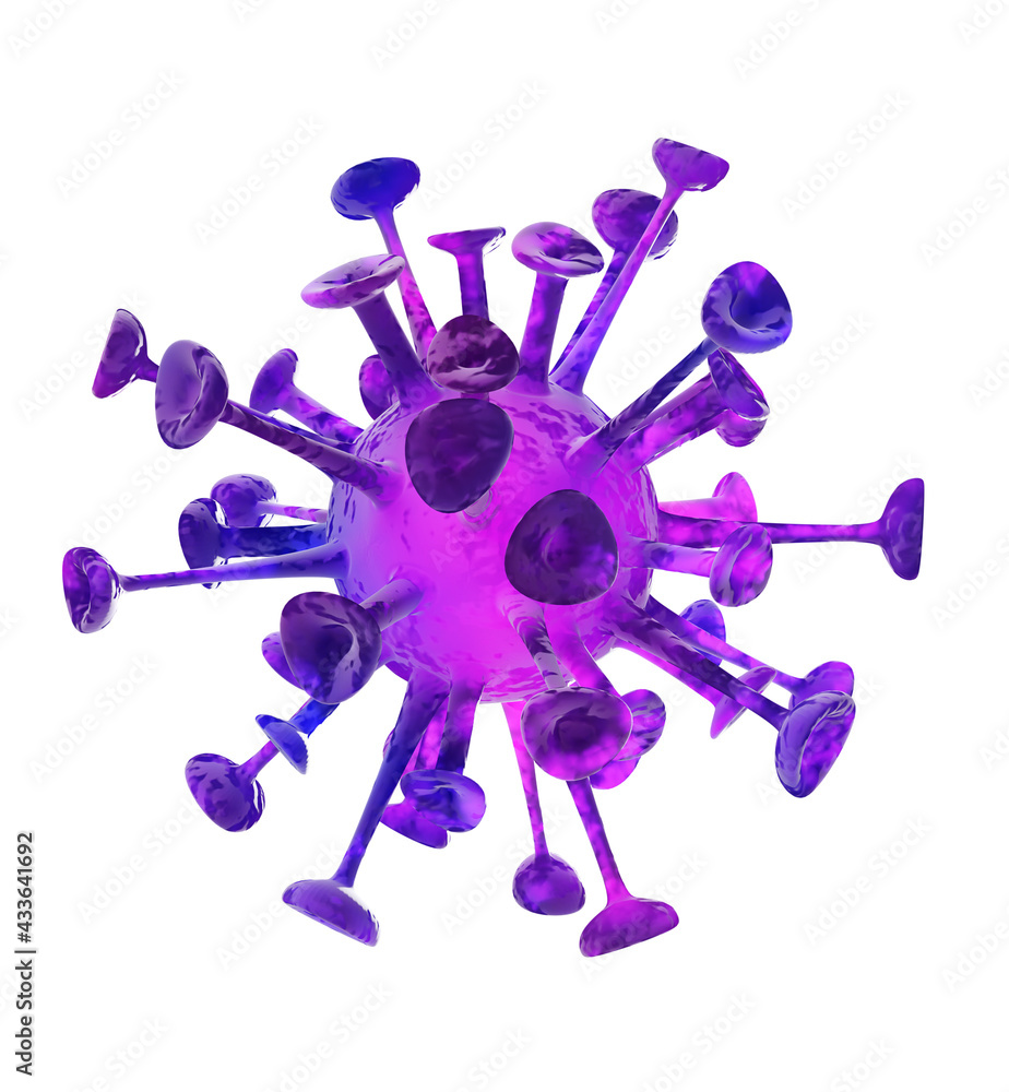 Virus or bacteria close up isolated on white background. 3D Rendering illustration. Virus or bacteria close up isolated on white background. 3D Rendering illustration.
