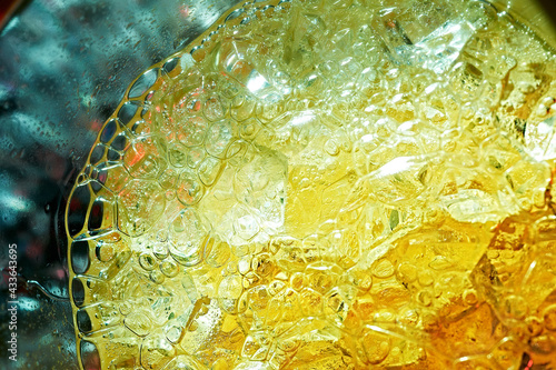 Fruit drink in a glass.