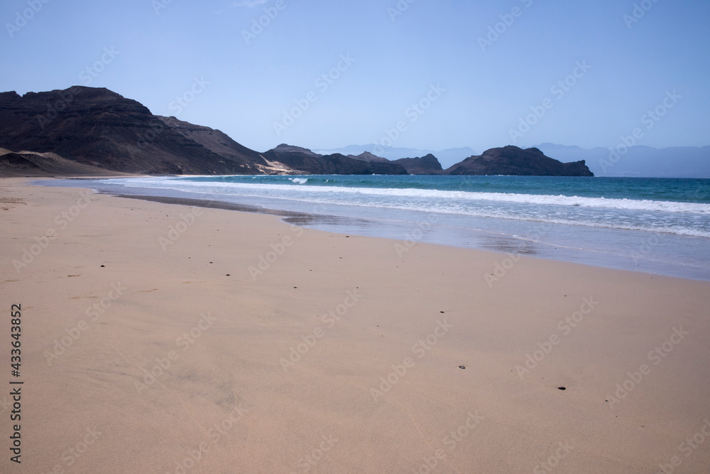 Playa de Salamansa en la isla de San Vicente, Cabo Verde