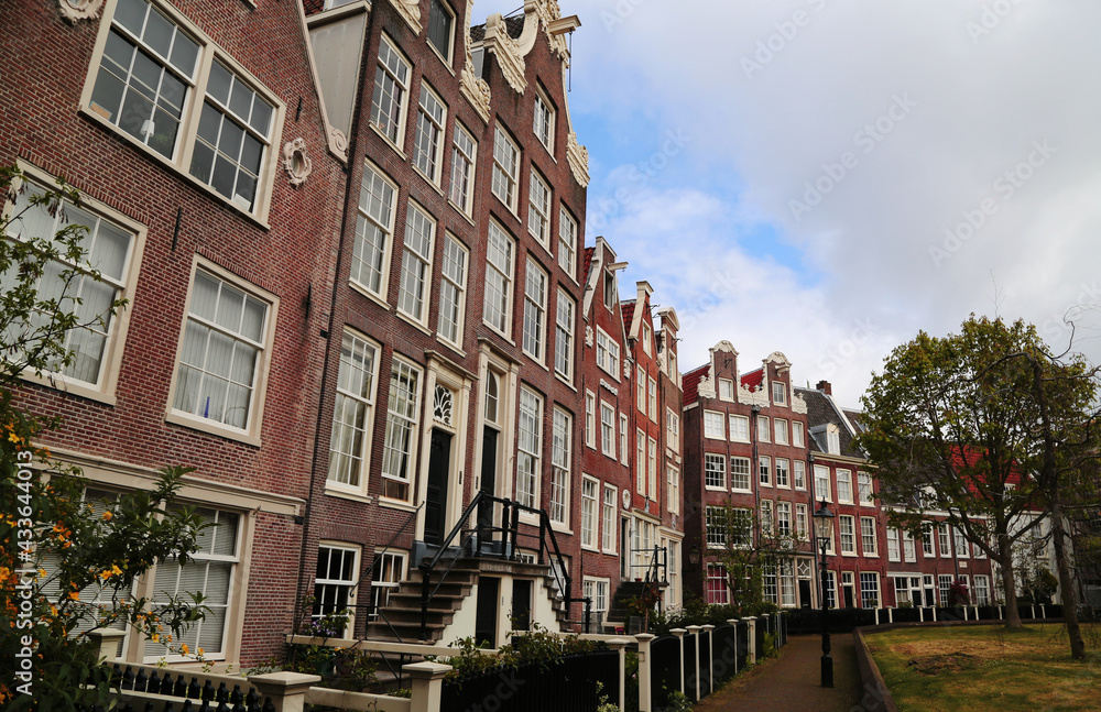 The characteristic buildings of the city of Amsterdam