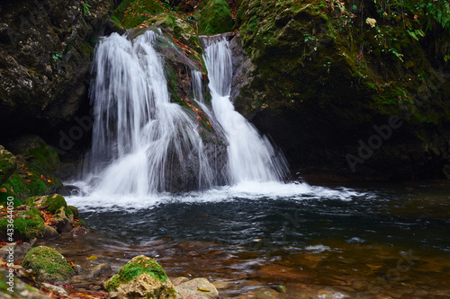 Fototapeta Naklejka Na Ścianę i Meble -  Waterfall on a mountain river.