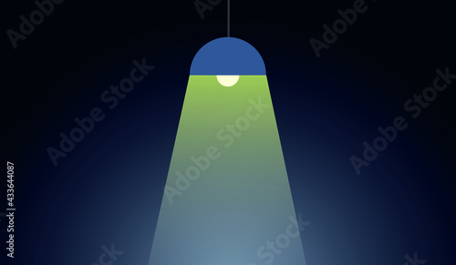 Black ceiling lamp hanging. HD Vector illustration EPS 10