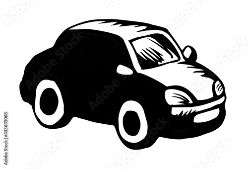 Toy Car. Vector drawing icon