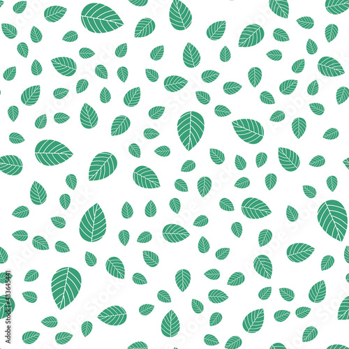 Vector 9 Branches Set Seamless Pattern plants leaves