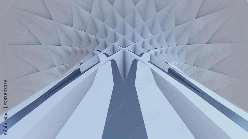 Fototapeta premium Abstract architecture background geometric pattern of design 3d render