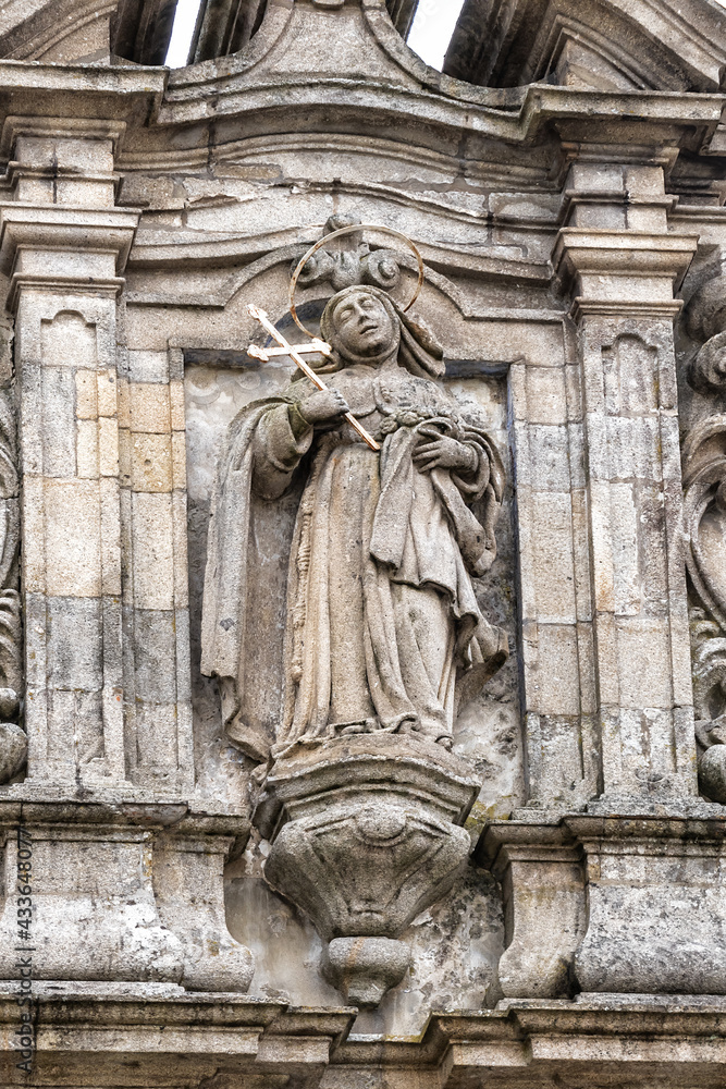 Fragment of Convent de Sao Francisco (St. Francis, XV century) located in parish of Sao Sebastiao, municipality of Guimaraes, district of Braga, Portugal.