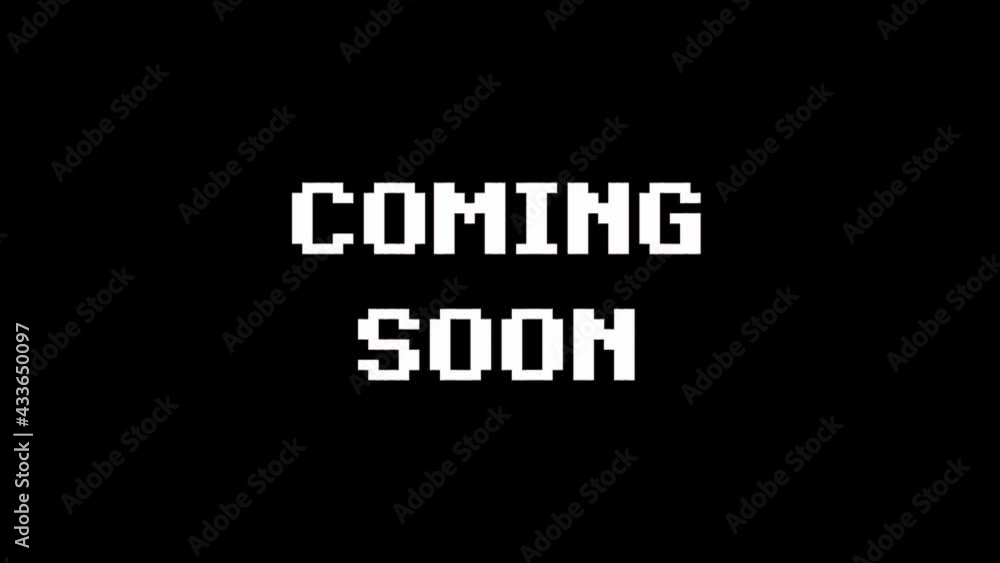 Coming soon glitch text effect animation. 4k video. Coming soon glitch text effect animation. 4k video.