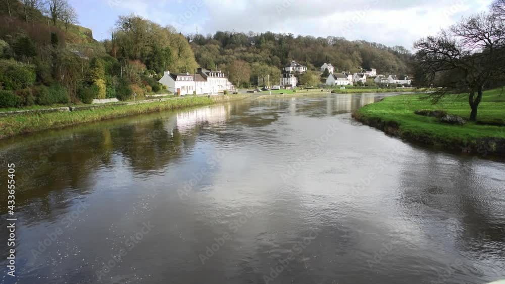 Nantes - Brest canal at Chateauneuf du Faou, Brittany Nantes - Brest canal at Chateauneuf du Faou, Brittany