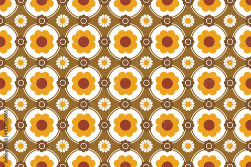 70's retro modern pattern material vector illustration	