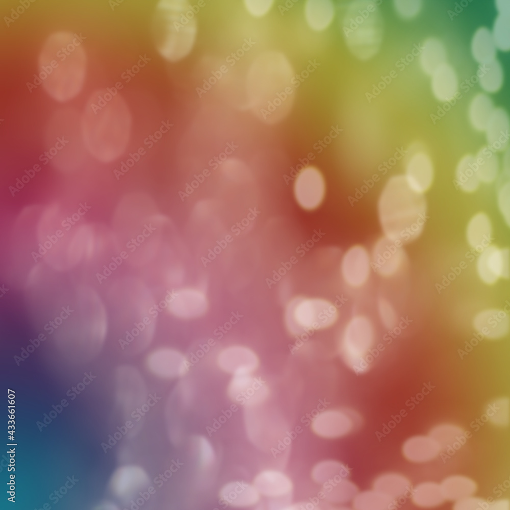 abstract blurry background with a rainbow gradient and bokeh