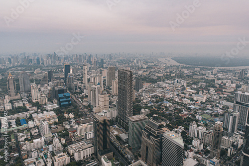 Susnet in Bangkok panoramatic view - King Power Mahanakhon