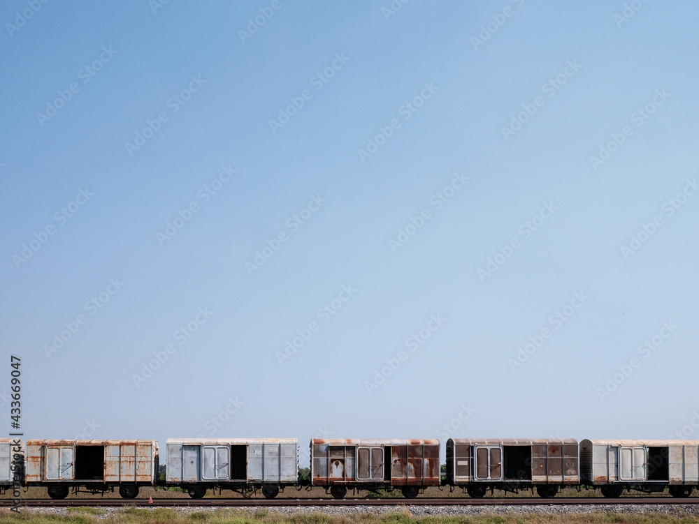 Obraz premium abandoned cargo train