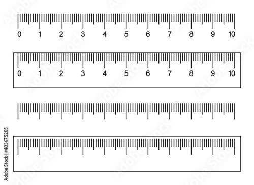 Markup for rulers. Measuring scale isolated. Vector illustration on white background. Vector EPS10.
