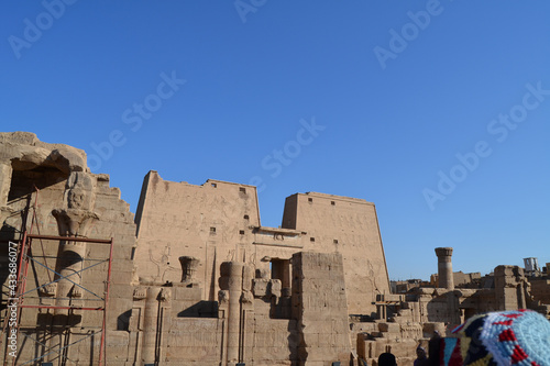 Entrance to the Edfu Temple (Horus Temple), Aswan Governorate, Egypt
