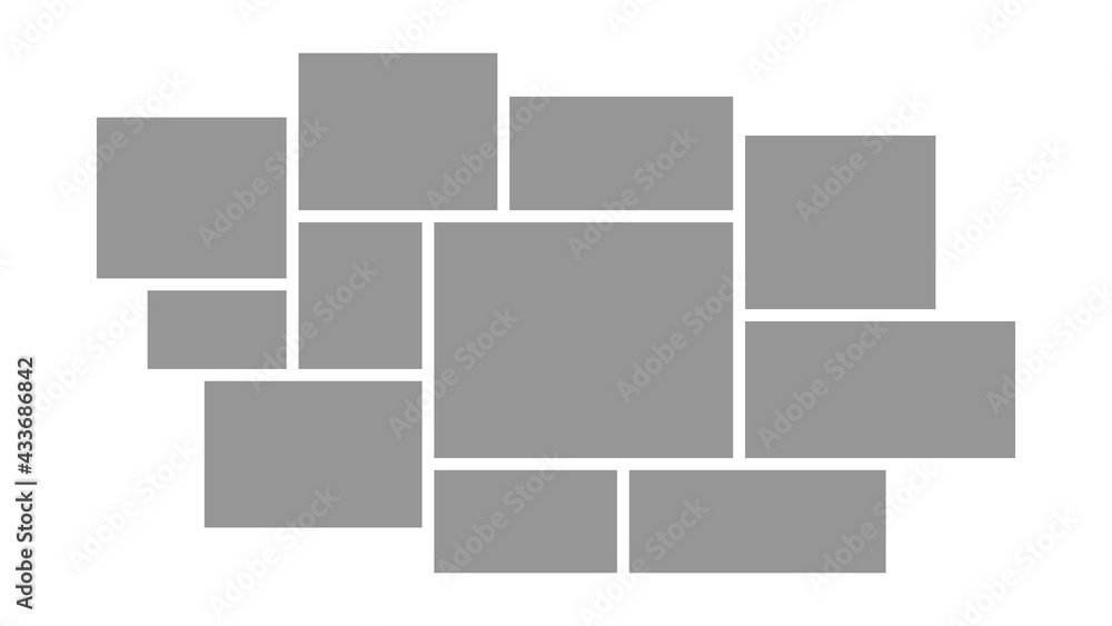 Collage for photos or images. Vector template empty frames. Creative mockup. Collage for photos or images. Vector template empty frames. Creative mockup.