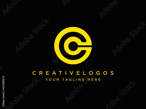 Creative CC Letter Logo Design, Alphabet CC Logo Design Vector, Initials Letter CC Logo Template