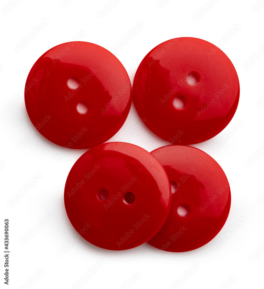 Large plastic clothes button isolated on white background Large plastic clothes button isolated on white background