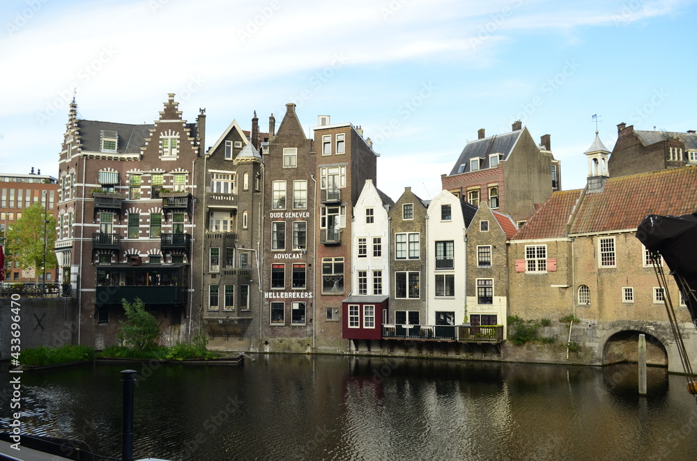 City canal houses in Rotterdam