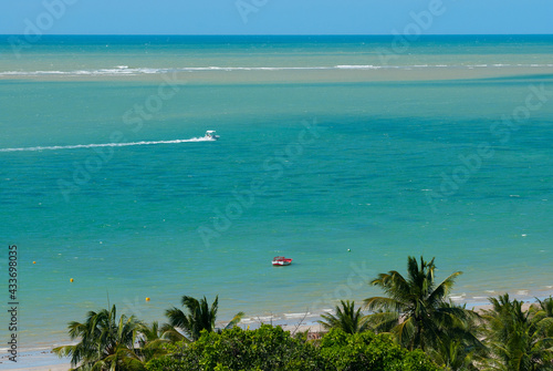 Camboinha beach in Cabedelo, near Joao Pessoa, Paraiba, Brazil on November 14, 2012. A beach with shallow and warm waters, ideal for swimming and water sports.