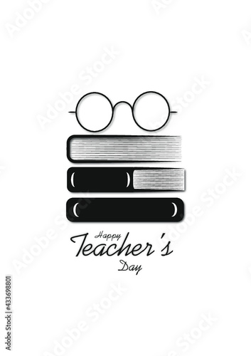 Feliz dia del maestro. Profesor. Educador. Logo. Dibujo. Icono.