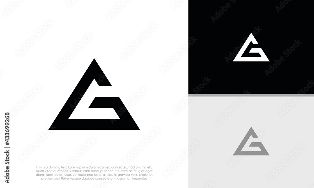 Initials G logo design. Initial Letter Logo. Initials G logo design. Initial Letter Logo.