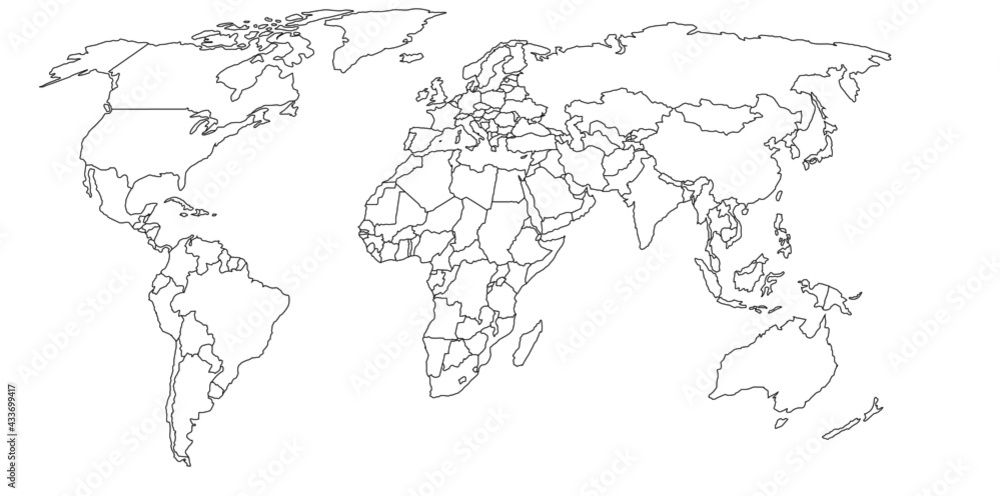 Mapa mundial vectorizado (países)