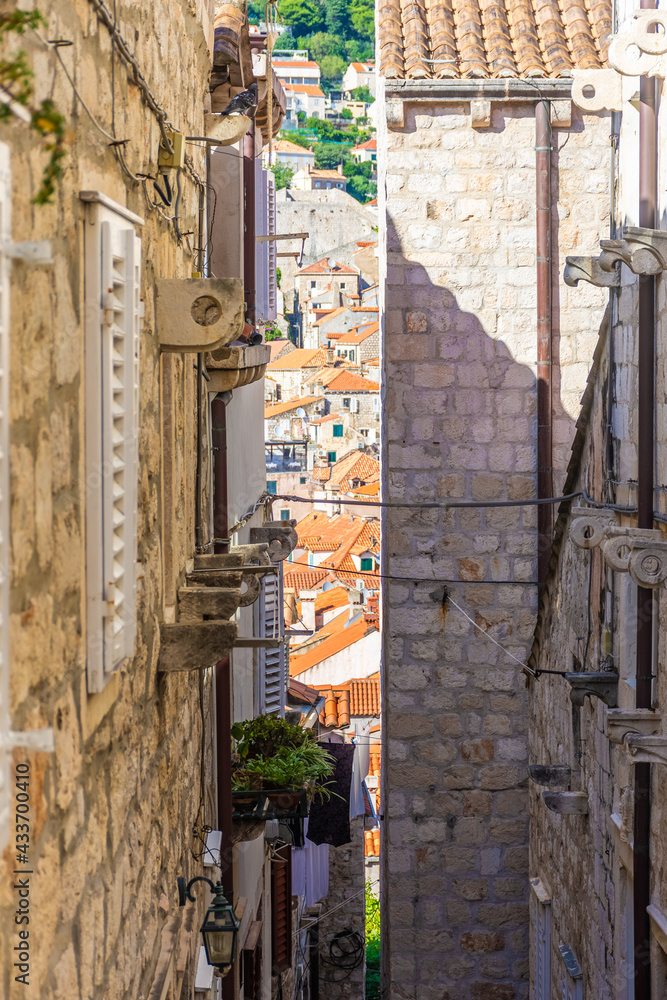 Street view of Dubrovnik old town, Croatia