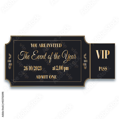 admit one golden ticket vip pass