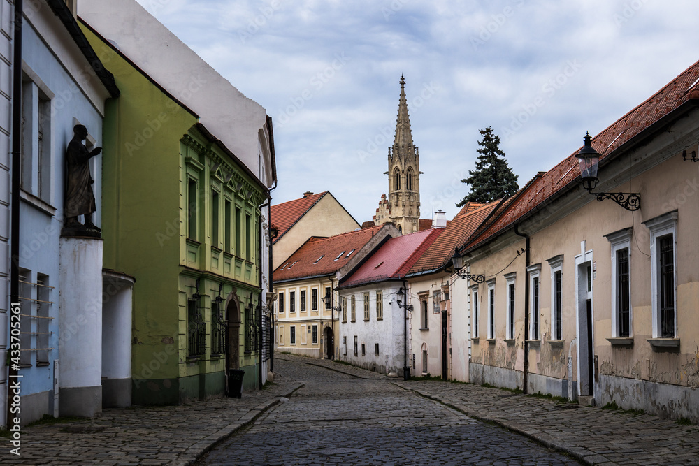 Old historical street in Bratislava, Slovakia
