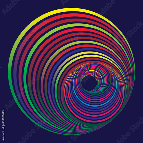 Abstract Spiral Colorful Design Element