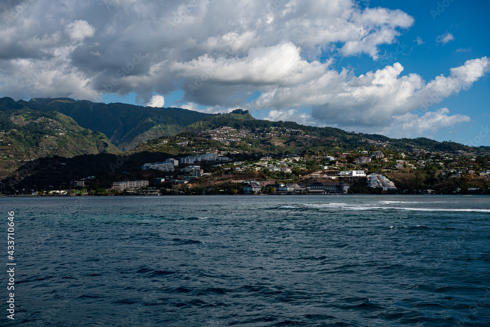 view of Tahiti island, French Polynesia view of Tahiti island, French Polynesia