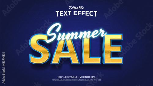 Text Effects, Editable Text Style - Summer