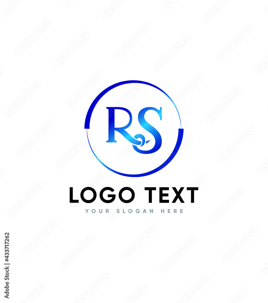 R and S links creative modern vector logo template R and S links creative modern vector logo template