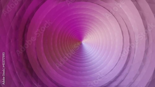 Transforming of simple colorful rhombus ring to a gold ration spiral structure (3D Rendering)