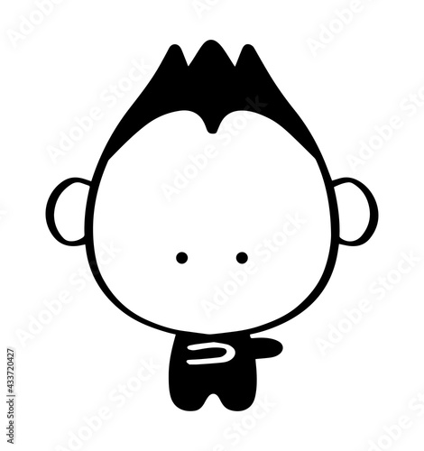右に誘導するサル01