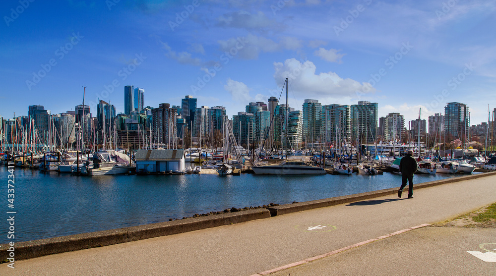 Fototapeta premium Cityscape view of Vancouver skyline ,March 2016: